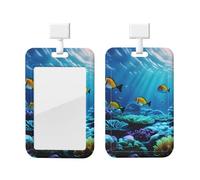 Tranquil Underwater Scenery - Porta badge con cordino staccabile, per dottore, insegnante, infermiere, personale e ufficio