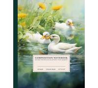 Tranquil Waters Composition Notebook | Peaceful College-Ruled Notebook: Serene Pond Scene | 110 Pages | 7.5" x 9.25" | Ideal for Students, Artists, and Nature Enthusiasts