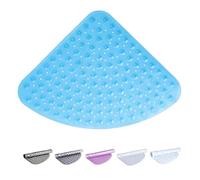 TranquilBeauty Tappetino da doccia curvo blu 53x53cm| Antiscivolo, lavabile in lavatrice Tappetino da bagno a quadrante per piatto doccia | Tappetini da doccia con ventose per bambini e anziani
