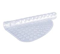 TranquilBeauty Tappetino da doccia quadrato | antiscivolo, antimuffa e lavabile in lavatrice con quadrante, tappetino da bagno per cabina doccia | antiscivolo a ventosa ideale (Trasparente, Corner)