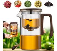 Tranquili Tea, The Harmony Pot, Enchanti Tea Pot, Quick Brew Teekanne,2025 New Magnetic Teapot With Strainer 520ml No-Cups, Magnetic Teapot, Press Control Magic Tea Pot (520-clear)