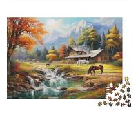 Tranquilidad alpina Puzzle 1000 Piezas De Cartón Grueso Rompecabezas DIY Mindfulness Para Actividades En Familia Como Regalo De Graduación 52x38cm/1000pcs