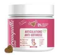 Tranquille Expert Articolations - Dolcetti anti-artrosi per cani, Integratore alimentare altamente concentrato MSM, Glucosamina, Collagene. 60 dolcetti senza polvere di pollo.