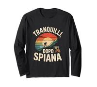 tranquilli dopo spiana montagna trekking ironico Maglia a Manica