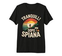 tranquilli Dopo spiana Montagna Trekking ironico Maglietta Premium