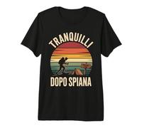 tranquilli Dopo spiana Montagna Trekking ironico Maglietta Premium