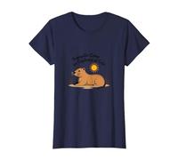 Tranquillo Come Un Capibara al Sole Maglietta, Donna, Navy, M