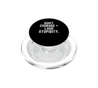 Tranquillo Coraggio Forte Stupidità Spiritosa Frase Osservativa PopSockets PopGrip per MagSafe