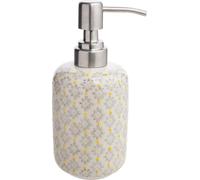 Tranquillo Dispenser di sapone in ceramica stampata a mano tradizionale, 17 x 7,5 x 7,5 cm