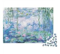 Tranquillo ParolaChiave1 Paesaggio Ninfee ParolaChiave2 Artistico Puzzle da 1000 Pezzi in Carta per Adulti Allenamento Mentale Decorazione da Parete Puzzle Educativo 70x50cm/1000pcs