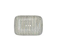 Tranquillo Porta sapone con angoli LENE in ceramica con buchi per lo scorrimento dell'acqua 13,5 x 9,5 x 2 cm