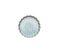 Tranquillo Teglia per quiche in gres con stampa stampata a mano blu ART DECO, Ø 22 x 4 cm