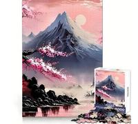 Tranquillo tramonto sul Monte Fuji - Puzzle difficile per adulti da 1000 pezzi - Sviluppo cognitivo - Divertimento rilassante - Pulisci e unisci (38x52cm)