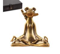 Tranqul Zen Frog - Statuetta a forma di rana yoga, 4 x 2 x 5 cm, statua di meditazione serena, scultura animale pacifica, decorazione per casa, lavoro, scrivania, soggiorno, camera da letto