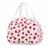 TranRantic Borsa Frigo Piccola per Ragazze e Donne,Riutilizzabile Cuore Beige Borsa Termica Porta Pranzo,Grande Capacità Borsa Pranzo Ufficio,Impermeabile Lunch Bag per Scuola,Pendoli,All'aperto