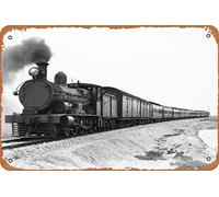 Trans Australian Steam Train Poster Cars Retro Metal Tin Sign 20,3 x 30,5 cm