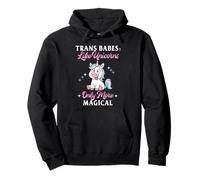 Trans Babes Like Unicorns Only More Magical Funny Meme Felpa con Cappuccio