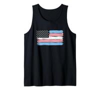 Trans Colors USA US Flag LGBTQ+ Activist Transgender Flag Canotta