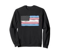 Trans Colors USA US Flag LGBTQ+ Activist Transgender Flag Felpa