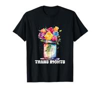 Trans Diritti LGBTQ Fiori Rainbow Gay Pride Maglietta
