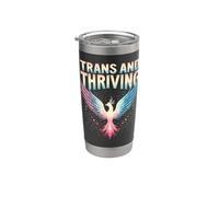 Trans e fiorente orgoglio transgender Bicchiere termico in acciaio inox doppia parete