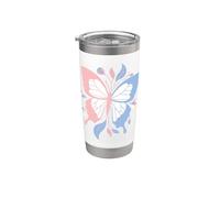Trans Pride Butterfly Support Uguaglianza Bicchiere termico in acciaio inox doppia parete