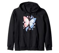Trans Pride Butterfly Support Uguaglianza Felpa con Cappuccio