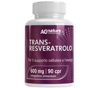 Trans Resveratrolo 600mg Antiossidante Puro 90 Compresse con NAD Quercetina