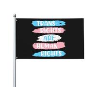 Trans Rights Are Human Rights Transgender Flag Durevole Bandiera Robuste Bandiera Da Giardino Per Feste Balcone Decorazione 90X150Cm