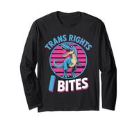 Trans Rights I Bites Tyrannosaurus Rex Divertente Ruggito Umoristico Maglia a Manica