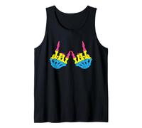 Trans Rock Scheletro Mani Orgoglio Arcobaleno Queer Gay CSD LGBTQ Canotta