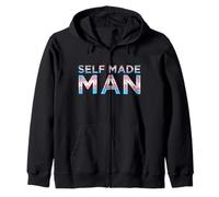 Trans Self Made Man FTM Transgender Flag Support Regali LGBTQ Felpa con Cappuccio