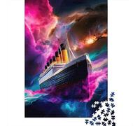 Transatlantico vintage Puzzle per Adulti Puzzle 1000 Pezzi Mare colorato e onirico Carta Gioco di Puzzle 1000 Pezzi Relax Concentrazione Decorazione casa Regalo 70x50cm/1000pcs