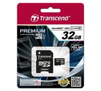 Transcend 32GB microSDHC Class 10 UHS-I MLC Classe 10 (SDHC Micro UHS-1 32GB Class 10 - In dapter for SD format - Warranty: 24M)