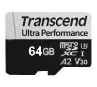 Transcend 340S 64 GB MicroSDXC Classe 10 UHS-I 160 MB/s 80 TS64GUSD340S