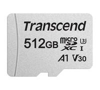 Transcend 512 GB microSDXC 300S Scheda di Memoria con Adattatore, TS512GUSD300S-A
