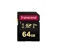 Transcend Scheda SDXC Class 10 UHS-II U3 MLC V90 - lettura 285MB/s, scrittura 180MB/s - 64GB
