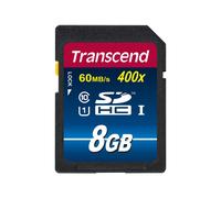 Transcend 8GB SDHC Class 10 UHS-I 8 GB SDHC Classe 10 NAND 90 MB/s TS8GSDU1