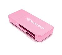 Transcend Lettore di schede multifunzione, con slot SD e microSD e connettore USB, USB 3.1 Gen 1, rosa - TS-RDF5R