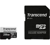 TRANSCEND MEMORY CARD 256GB microSD w/ adapter UHS-I U3 A2 Ultra Performance