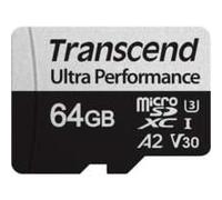 TRANSCEND MEMORY CARD 64GB microSD w/ adapter UHS-I U3 A2 Ultra Performance