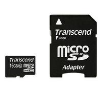 Transcend microSDHC 16GB Class 10 + Adattatore SD TS16GUSDHC10