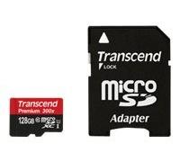 Transcend microSDXC 128GB Class 10 UHS-I 400x + SD adatt. TS128GUSDU1