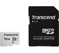 Transcend Scheda di Memoria microSDHC 16GB Classe 10 NAND TS16GUSD300S-A