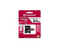 Transcend Scheda di Memoria MicroSDXC da 64 GB con Adattatore, Classe 10 U1