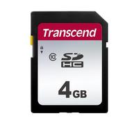 Transcend Scheda di memoria SDXC ad alta velocità da 4 GB (per fotocamere digitali, foto e video, autoradio) Classe 10, UHS-I U3, Video Speed Class V30 per 4K Ultra HD - TS4GSDC300S
