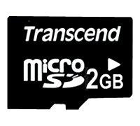 TRANSCEND Scheda Micro SD da 2 GB, senza scatola e adattatore [PC]