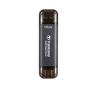 Transcend SSD Esterno 128GB ESD310 Dual, 1050 MB/s, USB-A e Type-C | SSD portatile USB 3.2 Gen 2 per iPhone 17/16/15, Mac, Tesla, Steam Deck, Android e Smart TV