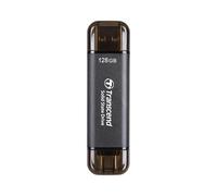 Transcend SSD portatile ESD310C da 128 GB Type-A/Type-C, compatibile con PS4/PS5, colore nero TS128GESD310C