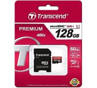 Transcend TS128GUSDU1 Scheda di Memoria MicroSDXC da 128 GB con Adattatore